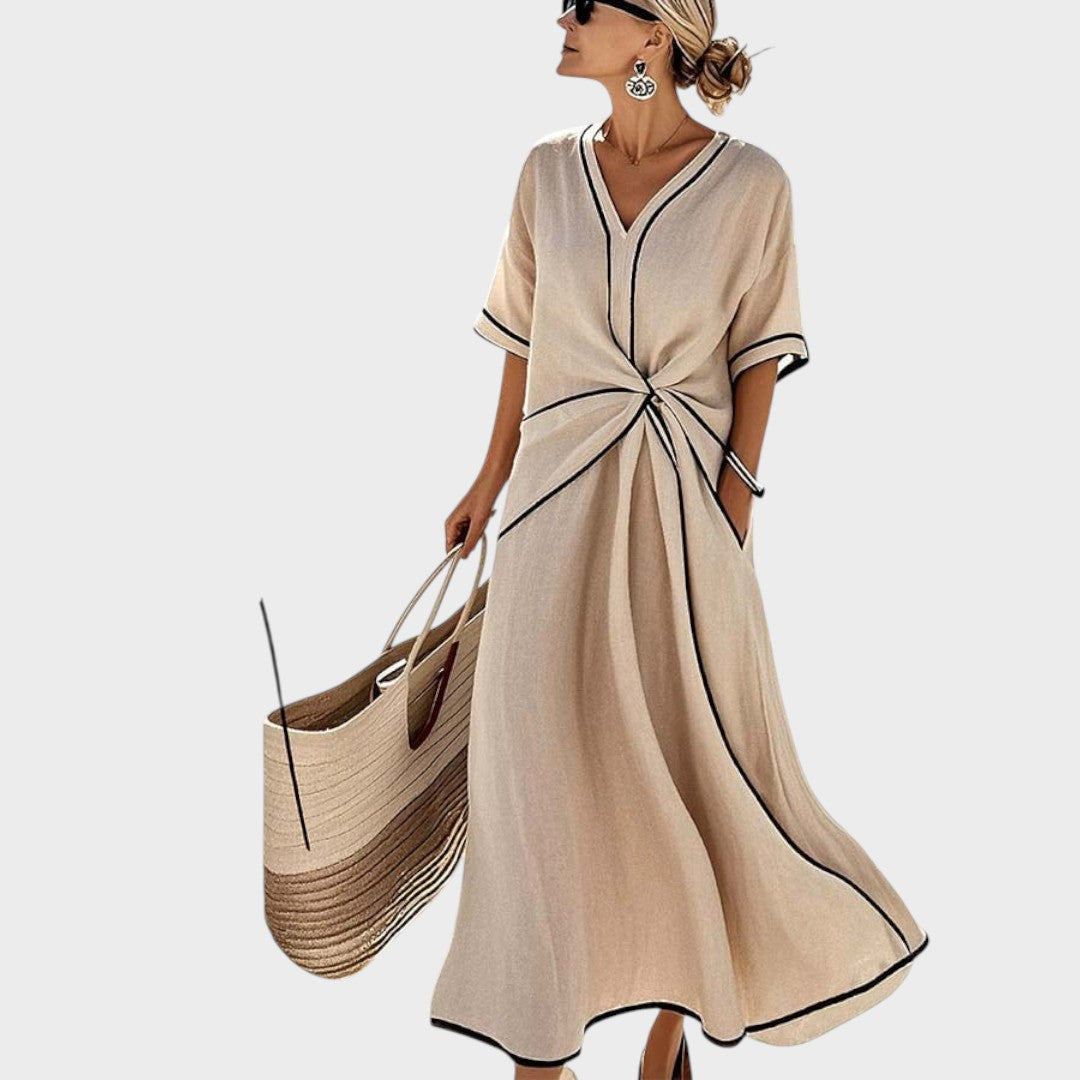 Ema - Vasarinė dryžuota suknelė