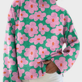 Ana - gėlių megztinis