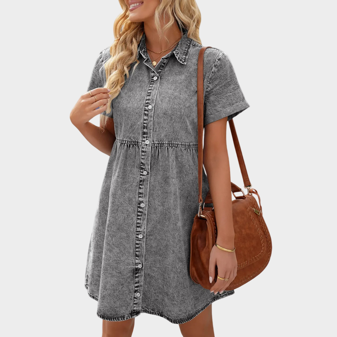 Kasdieninė džinsinė suknelė