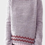 Teja - Moteriška kasdieninė megztinė su diskretiomis juostelėmis