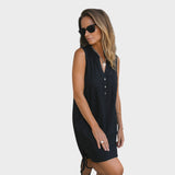 Andrea - elegantiška be rankovių suknelė