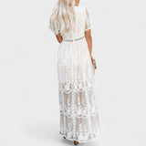 Marinka - Elegantiška Ilga Boho Suknelė Su Nėriniais