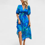 Clara – elegantiška gėlių midi suknelė