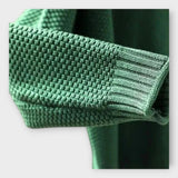 Megztas puloveris su aukšta apykakle