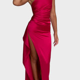 Emberly - Maxi suknelė vieno peties ir aukšta įpjova