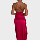 Emberly - Maxi suknelė vieno peties ir aukšta įpjova