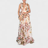 Isabela – Ilga suknelė su gėlių volanais