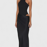 Mafalda - Maxi suknelė su pečiais ir liekna silueta