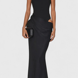 Mafalda - Maxi suknelė su pečiais ir liekna silueta