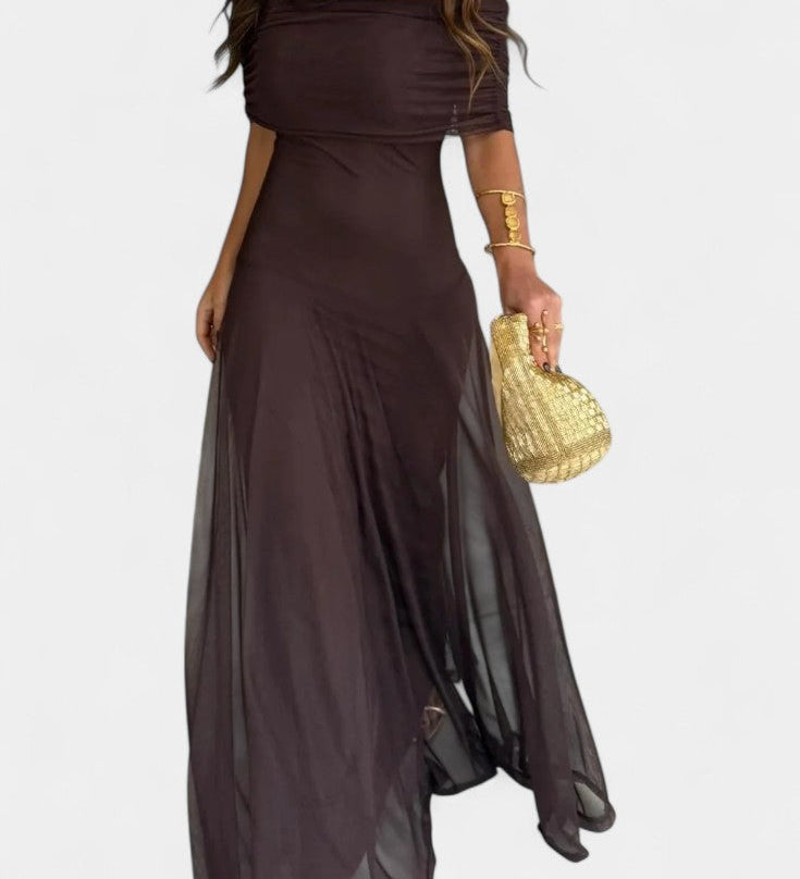 Renata - Maxi su asimetriniu pečiu