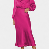 Cecila - Maxi suknelė su aukštu kaklu ir gėlių raštu